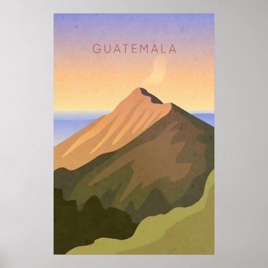 Guatemala Minimal Travel Poster ポスター (正面)