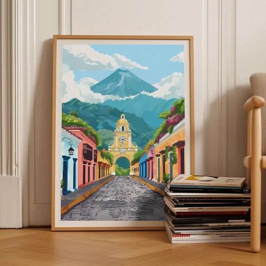Guatemala Print Guatemala Illustration Guatemala ポスター