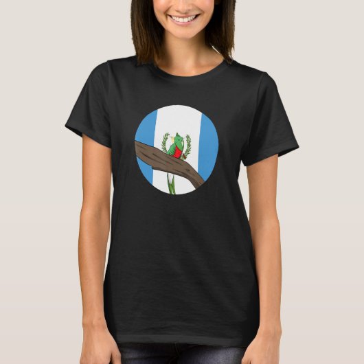 Guatemala Proud Hispanic Quetzal National Bird Gua Tシャツ (正面)