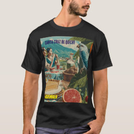 GUATEMALA, SANTA CRUZ DEL QUICHE Retro poster Tシャツ