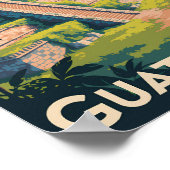 Guatemala Tikal National Park Illustration Travel ポスター (角)