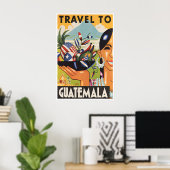 Guatemala Travel Poster Vintage South America Wall ポスター (ホームオフィス)