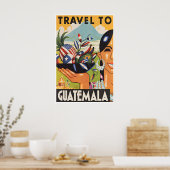 Guatemala Travel Poster Vintage South America Wall ポスター (キッチン)