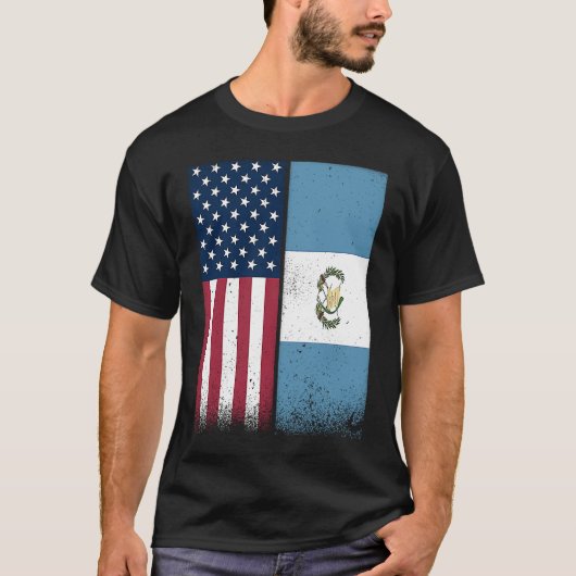 Guatemalan Flag  USA And Guatemala Flags Proud Tシャツ (正面)