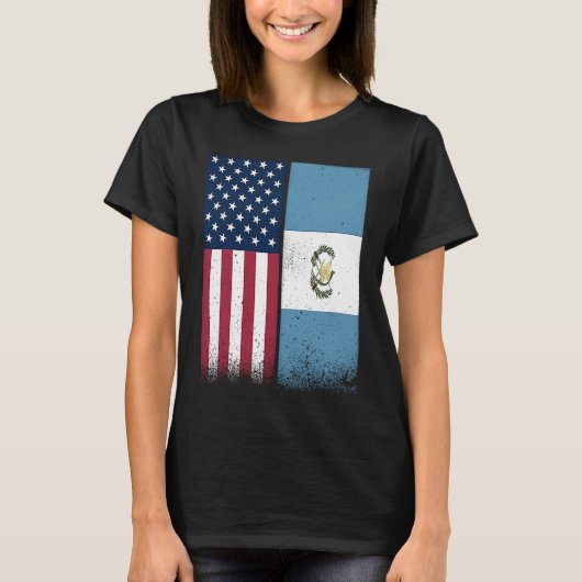Guatemalan Flag  USA And Guatemala Flags Proud Tシャツ (正面)