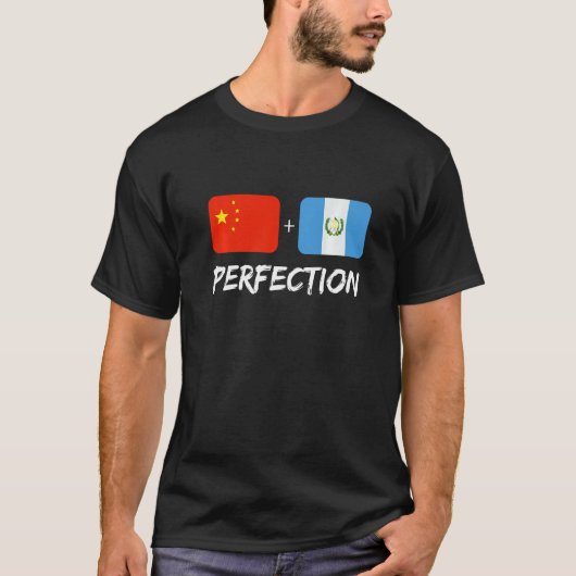 Guatemalan Plus Chinese Perfection Mix Flag Herita Tシャツ (正面)