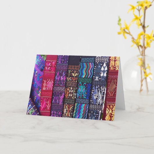 Guatemalan textile designs カード (黄色い花)