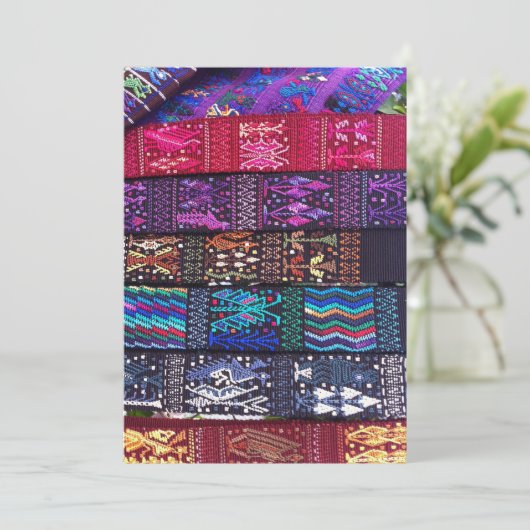 Guatemalan textile designs サンキューカード (スタンド正面)