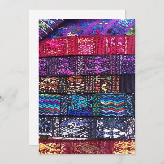 Guatemalan textile designs サンキューカード (正面/裏面)