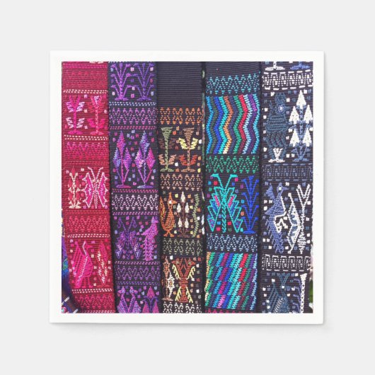 Guatemalan textile designs スタンダードカクテルナプキン (正面)