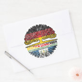 Guatemaltekisch Deutsch Deutschland Baum ラウンドシール (封筒)