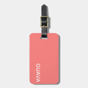 Guavaピンク色の名前 ラゲッジタグ