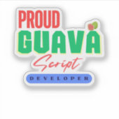 GuavaScript言語開発者ステッカー シール (正面)