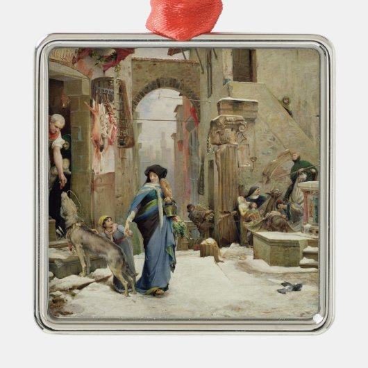 Gubbio 1877年のオオカミ メタルオーナメント (正面)