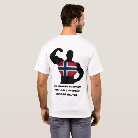 Gudのskapteのnordmennのfordiのsvenskerのtrengerのhelter Tシャツ (裏面フル)