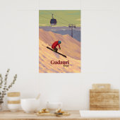 Gudauri Georgia Ski Resort Travel Poster ポスター (キッチン)