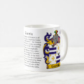 Guerin、起源、意味および頂上 コーヒーマグカップ (正面右)