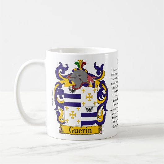 Guerin、起源、意味および頂上 コーヒーマグカップ (左)