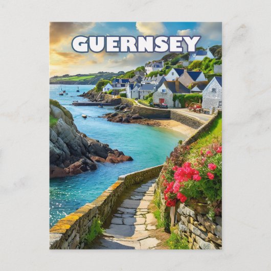 Guernesey, refuge des amoureux de la nature ポストカード (正面)