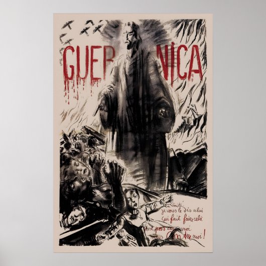 Guernica Poster Spanish Civil War Propaganda Art ポスター (正面)