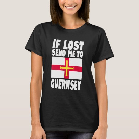 Guernsey Flag Design  If lost send me to Guernsey Tシャツ (正面)