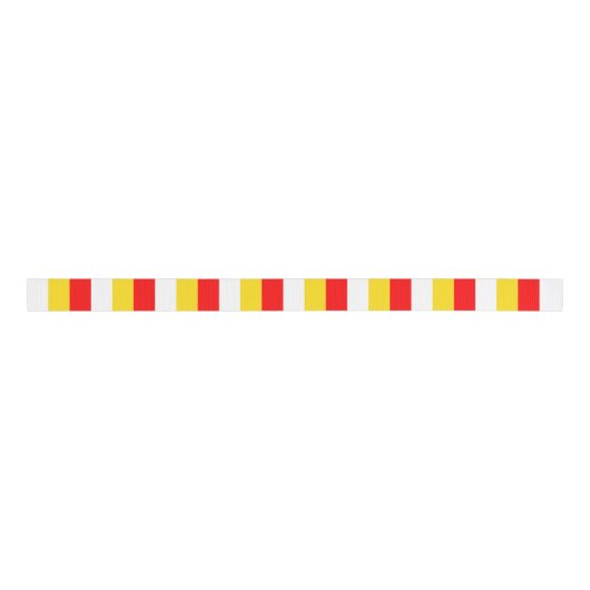 Guernsey flag stripes red yellow white pattern Nor グログランリボン (正面)