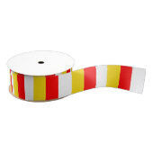 Guernsey flag stripes red yellow white pattern Nor グログランリボン (リール)