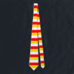 Guernsey flag stripes red yellow white pattern Nor ネクタイ<br><div class="desc">Guernsey flag stripes red yellow white pattern Normandy United Kingdom</div>