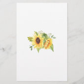 Guessブライダルシャワーひまわりゲームカード チラシ (裏面)