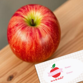 Guess How Many Apples Girls Birthday Game エンクロージャーカード