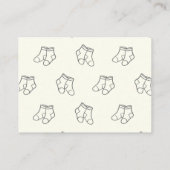 Guess How Many Baby Socks Minimal Baby Shower Game エンクロージャーカード (裏面)