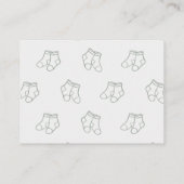 Guess How Many Baby Socks Sage Baby Shower Game エンクロージャーカード (裏面)