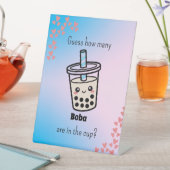 Guess How Many Boba Are in the Cup?  Gender Reveal 台座サイン (インサイチュ)