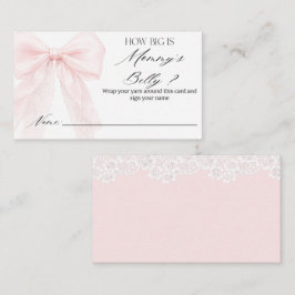 guess how many bows Girl Modern Baby Shower  エンクロージャーカード