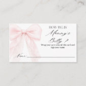 guess how many bows Girl Modern Baby Shower  エンクロージャーカード (正面)