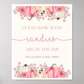 Guess How Many Candies Are In The Jar Sign ポスター (正面)