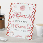 Guess how many candies love pizza baby Shower sign 台座サイン (インサイチュ)