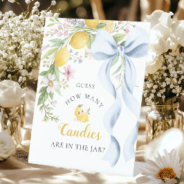 Guess How Many Candies Main Squeeze Bridal Shower 台座サイン