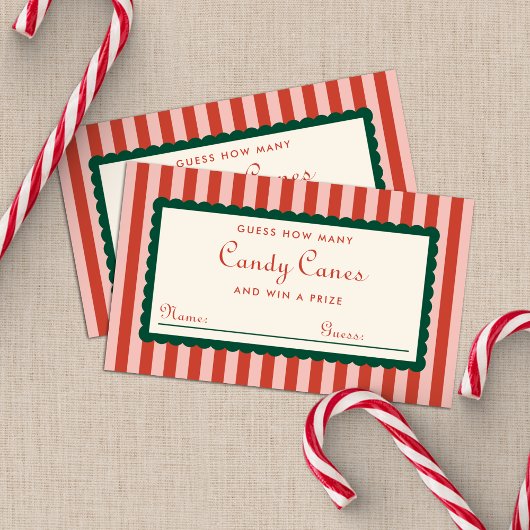 Guess How Many Christmas Holiday Game Card エンクロージャーカード