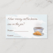 Guess How Many Coffee Beans Bridal Shower エンクロージャーカード (正面)