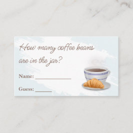 Guess How Many Coffee Beans Bridal Shower エンクロージャーカード