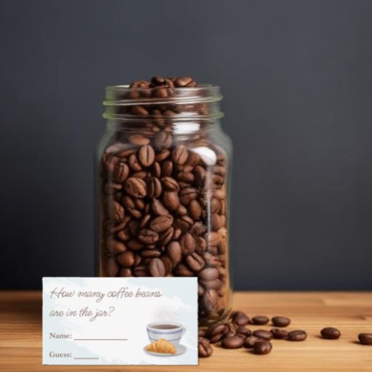 Guess How Many Coffee Beans Bridal Shower エンクロージャーカード