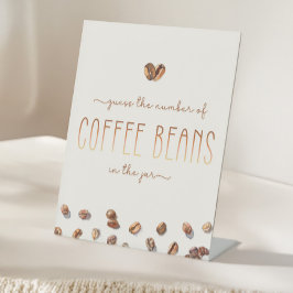 Guess How Many Coffee Beans Bridal Shower Pedestal 台座サイン