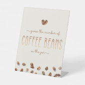 Guess How Many Coffee Beans Bridal Shower Pedestal 台座サイン (正面)