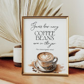 Guess How Many Coffee Beans Party Game ポスター
