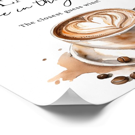 Guess How Many Coffee Beans Party Game ポスター (角)