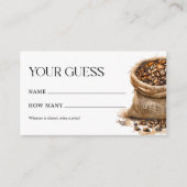 Guess How Many Coffee Beans Shower Game エンクロージャーカード (正面)