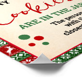 Guess How Many Cookies Game Ugly Sweater Sign ポスター (角)