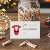 Guess How Many Game Santa Baby Shower Christmas エンクロージャーカード