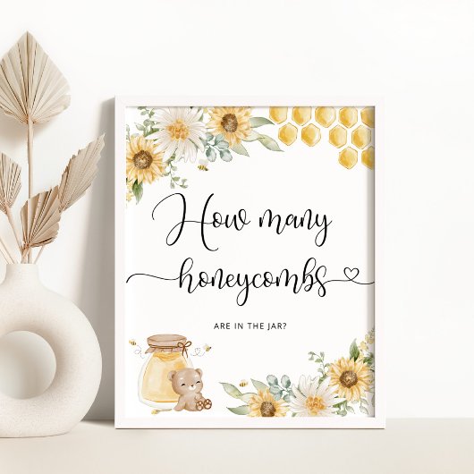 Guess how many honeycombs are in the jar poster ポスター